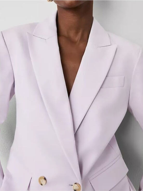 Ann Taylor Jackets & Blazers - NWT Ann Taylor Light Lavender Double-Breasted Blazer SZ 12P